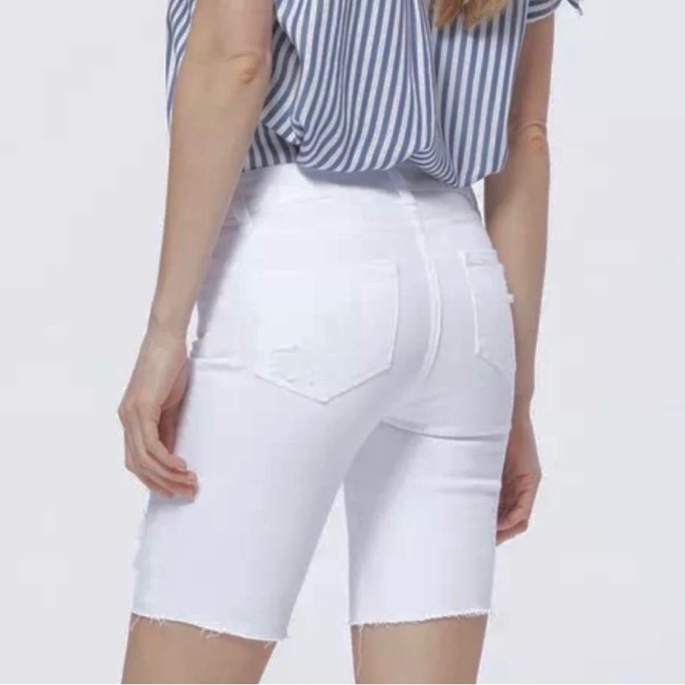 NEW PAIGE DISTRESSED BERMUDA SHORTS - Picture 6 of 8